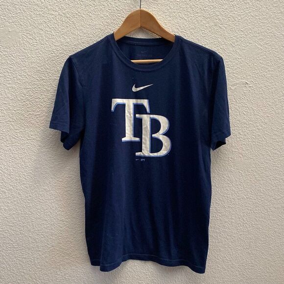 Tampa Bay Rays Baseball MLB The Nike Tee Athletic Cut DRI-FIT T-Shirt Medium - Picture 1 of 3